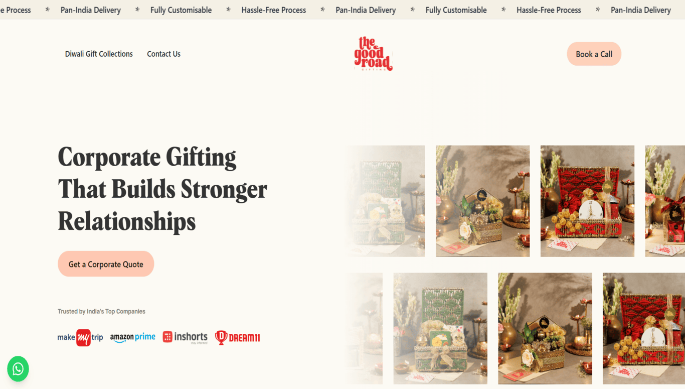 Corporate Gifts by TGR Hero Section